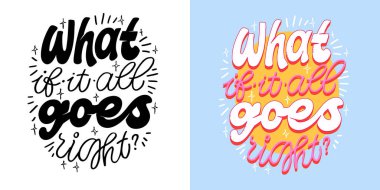 Cute hand drawn doodle lettering motivation postcard. Art lettering poster, t-shirt design. 