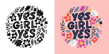 Cute hand drawn doodle lettering motivation postcard. Art lettering poster, t-shirt design. 