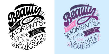 Cute hand drawn doodle lettering motivation postcard. Art lettering poster, t-shirt design. 