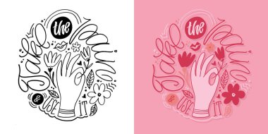 Hand drawn lettering quote in modern calligraphy style. Slogan for print and poster design. Vector