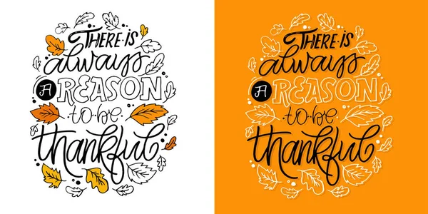 Gelukkige Thanksgiving Dag Dankjewel Herfst Valpatroon Bakland Thanksgiving Belettering Briefkaart — Stockvector