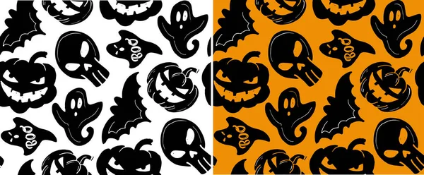 Ručně Načrtnuté Nápisy Šťastný Halloween Šablona Pro Banner Design Tisk — Stockový vektor