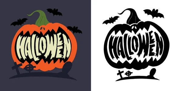 Happy Halloween Trick Treat Schattige Handgetekende Doodle Kaart Halloween Shirt — Stockvector