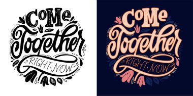 İlham verici el çizimi karalama yazısı alıntısı. Modern hat sanatı. Fırça boyalı harfler, vektör, tişört tasarımı. 