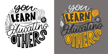 İlham verici el çizimi karalama yazısı alıntısı. Modern hat sanatı. Fırça boyalı harfler, vektör, tişört tasarımı. 