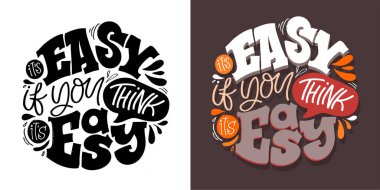 İlham verici el çizimi karalama yazısı alıntısı. Modern hat sanatı. Fırça boyalı harfler, vektör, tişört tasarımı. 