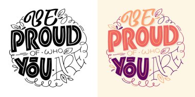 El yazısı sloganı. Blog, poster ve baskı tasarımı için komik bir alıntı. Modern hat metni. 