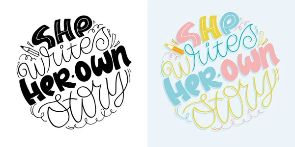 Lettering Slogan Disegnato Mano Citazione Divertente Blog Poster Design Stampa — Vettoriale Stock