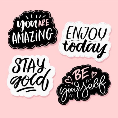 Hand drawn motivation lettering phrase in modern calligraphy style. Inspiration slogan for print and poster design. Vector clipart