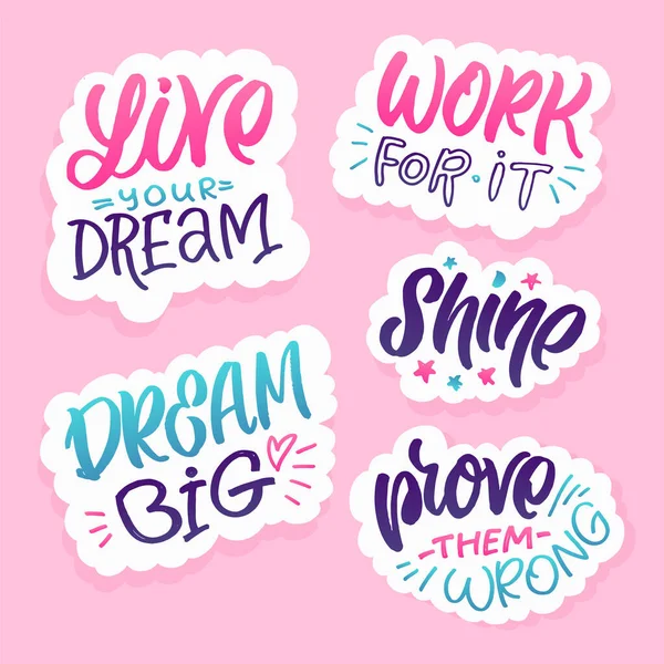 Motivação Desenhada Mão Lettering Frase Estilo Caligráfico Moderno Slogan Inspiração — Vetor de Stock