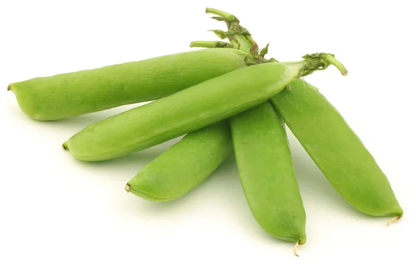 Massa gröna ärt pods — Stockfoto