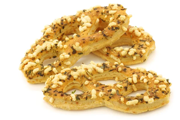 Freshly baked cheese pretzels — Stock Photo, Image