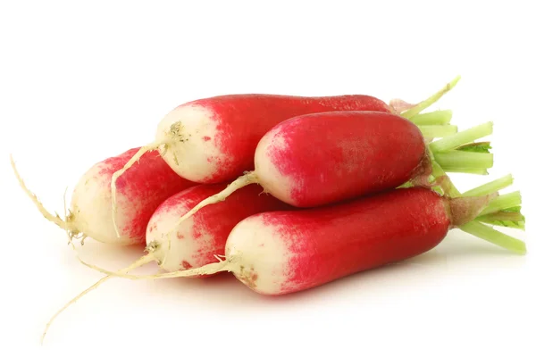 Fresh red and white radishes — Stock Photo, Image