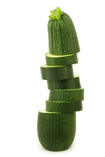One cut zucchini (Cucurbita pepo) — Stock Photo, Image