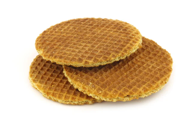 Holandský vafle, nazývá stroopwafel — Stock fotografie