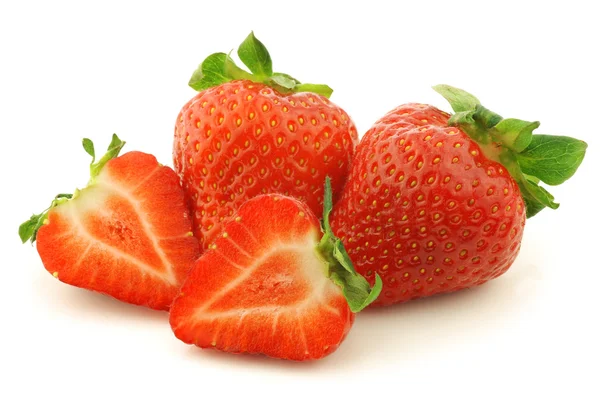 Cut fresh strawberries — Stock Photo, Image