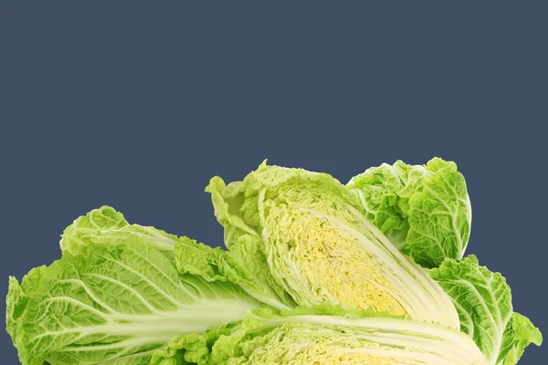 Fresh chinese cabbage and a cut one — Stock Photo, Image