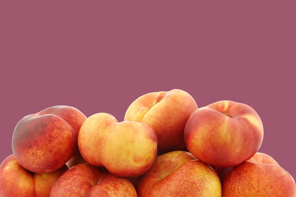 Fresh wild (flat) nectarines — Stock Photo, Image