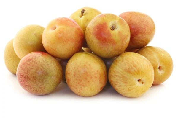 Färska pluots (Prunus salicina - armeniaca) — Stockfoto