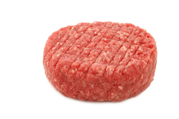 Viande hachée crue fraîche pour la fabrication de hamburgers — Photo
