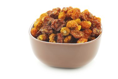 kurutulmuş cape bektaşi ((physalis peruviana) kahverengi kase