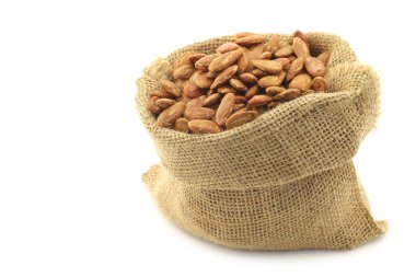 karpuz tohumu bir çuval bezi çanta kurutulmuş