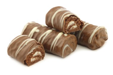 lezzetli çikolata ve pasta rulo