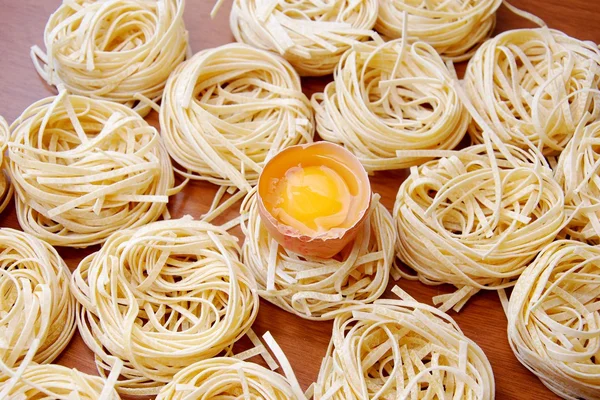 Pasta with eggs — Stock Photo, Image