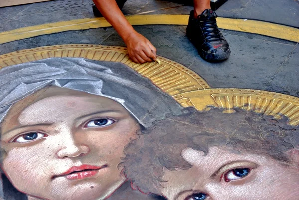 Madonnaro. — Foto de Stock