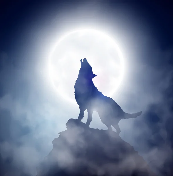 Ходячий волк — стоковый вектор