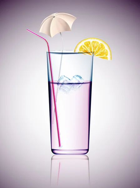 Cocktail avec parasol — Image vectorielle