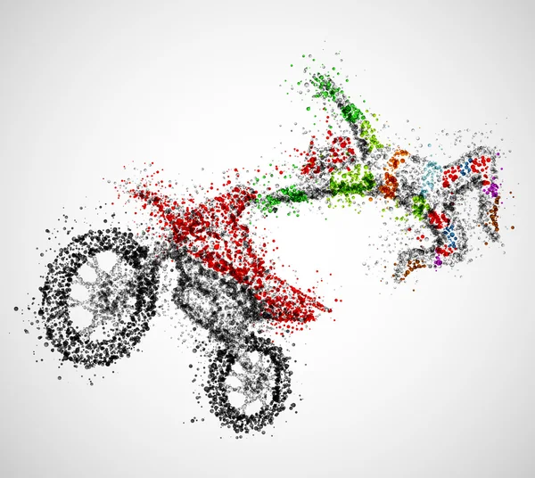 Abstract biker — Stok Vektör