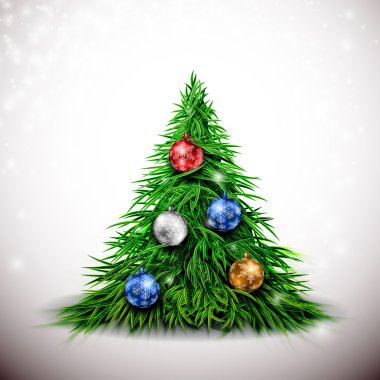 topları ile Noel ağacı