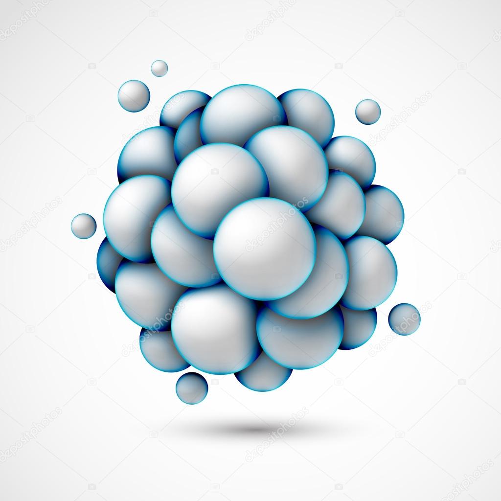 Sphere in form of molecule