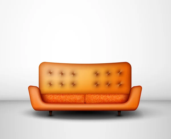 Orange sofa — Stock Vector