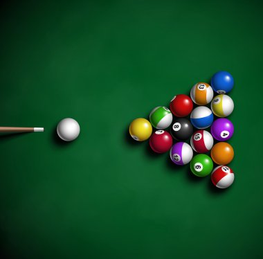 Billiard balls clipart