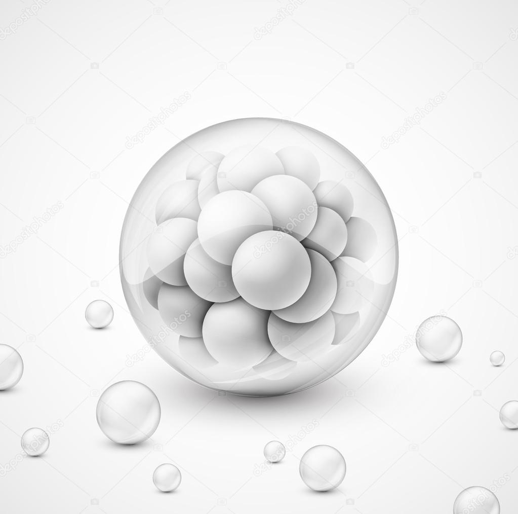 Background with spheres