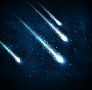 Four comets clipart