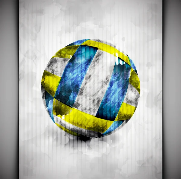 Volleybal bal aquarel — Stockvector