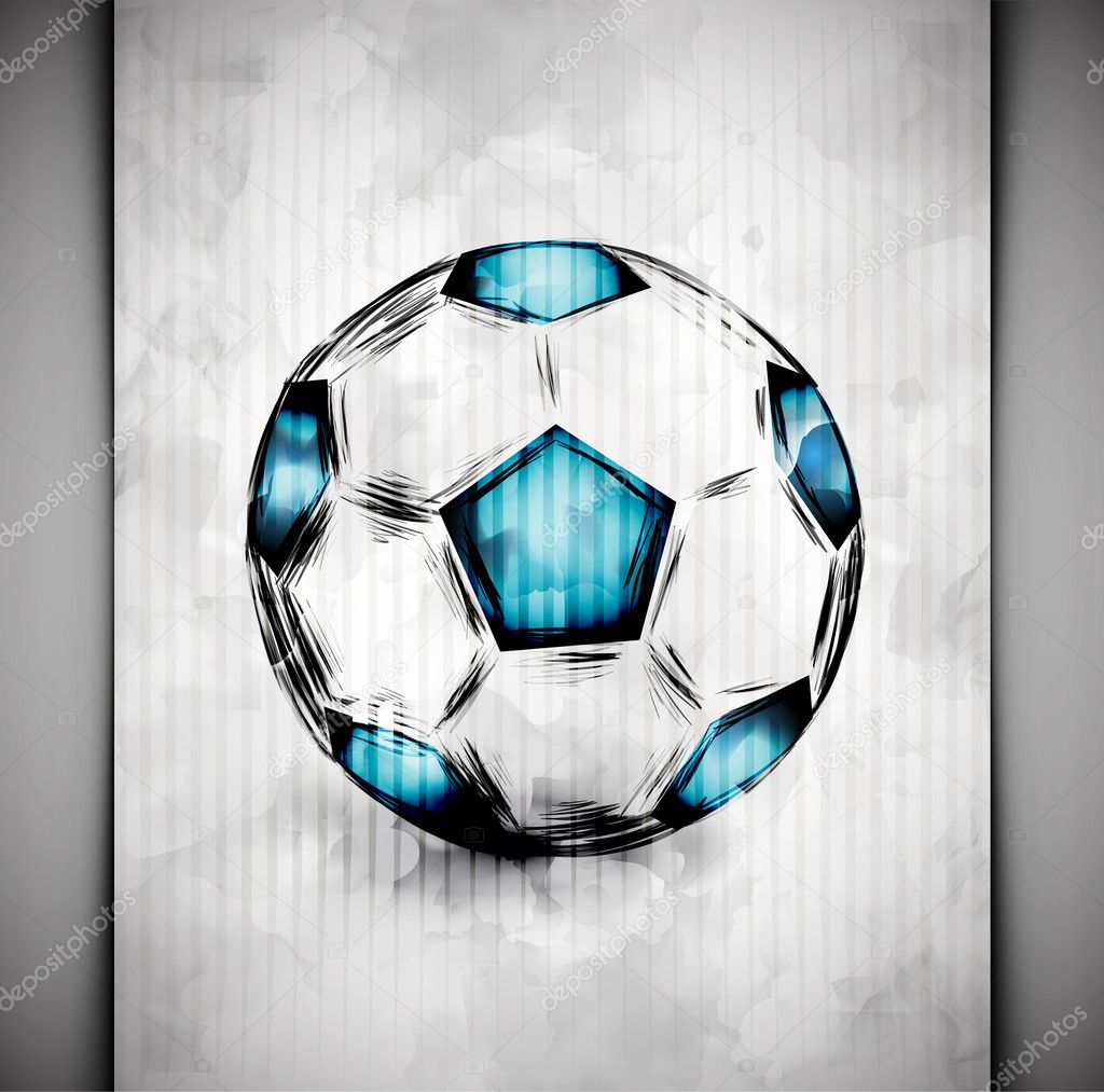 Soccer ball watercolor