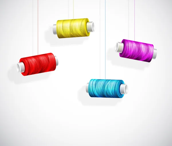 Klossen van kleurrijke draad — Stockvector