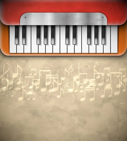 Fundo com piano — Vetor de Stock