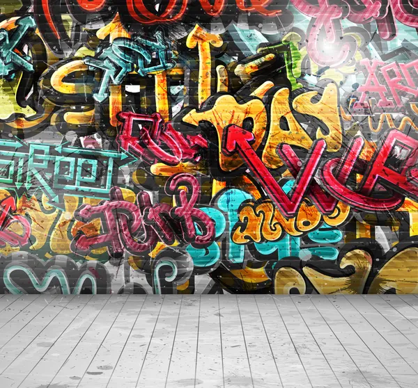 Graffiti en la pared — Archivo Imágenes Vectoriales