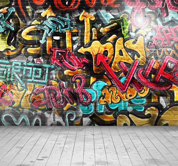 Граффити на стене
