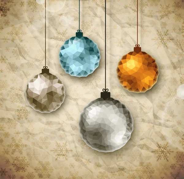 Vintage Christmas balls — Stock Vector