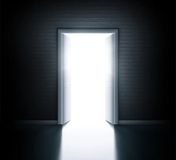 Open de deur — Stockvector