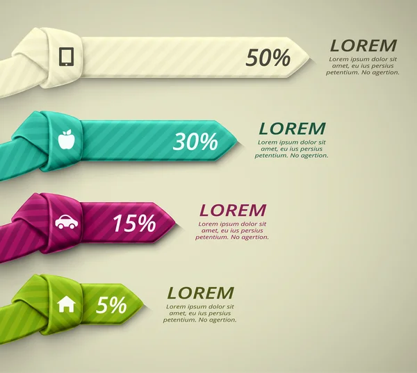 Statistiche percentuali — Vettoriale Stock