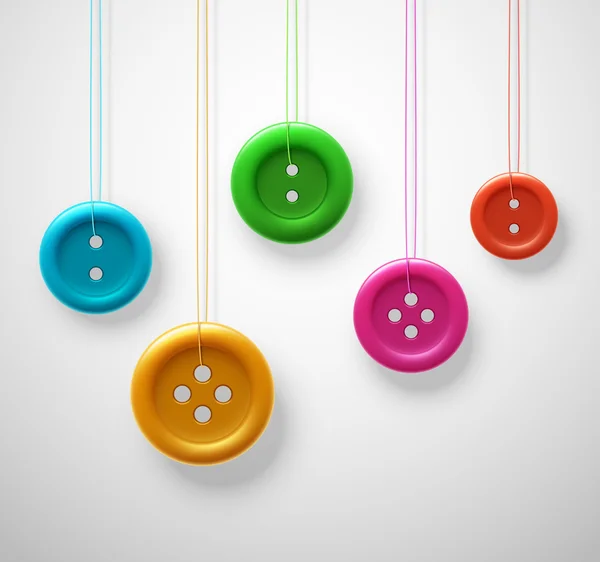 Цветные швейные кнопки — стоковый вектор