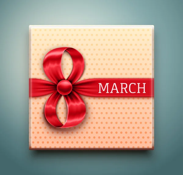 8 Mart için hediye — Stok Vektör