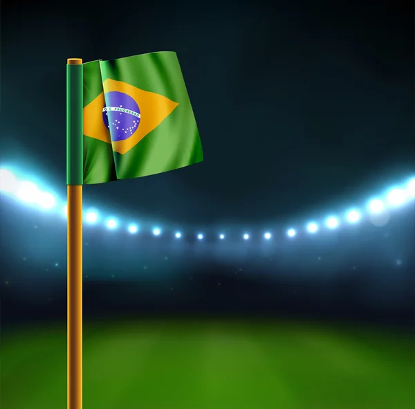 Start voetbalwedstrijd in Brazilië — Stockvector